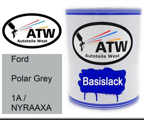 Ford, Polar Grey, 1A / NYRAAXA: 1L Lackdose, von ATW Autoteile West.